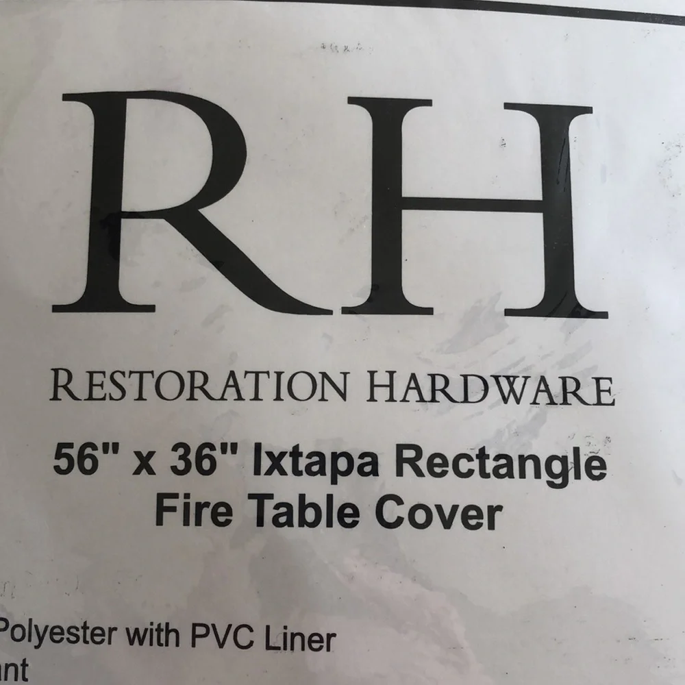 NWT Restoration Hardware Ixtapa outdoor rectangular fire table cover